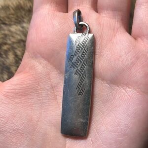 Vintage geometric Danforth pewter pendant